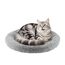 Namsan Katzenkissen Rund, Katzenbett 50cm, Rutschfes katzenhöhle, Waschbar Donut Kissen for Katzen/Kleiner Hund, Grau