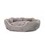 Dehner Lieblinge Hundebett und Katzenbett Sammy, oval, ca. 57 x 52 x 14 cm, Polyester, grau