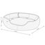 Dehner Lieblinge Hundebett und Katzenbett Sammy, oval, ca. 70 x 65 x 14 cm, Polyester, beige