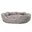 Dehner Lieblinge Hundebett und Katzenbett Sammy, oval, ca. 90 x 80 x 14 cm, Polyester, grau