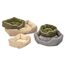 Dehner Lieblinge Hundebett und Katzenbett Sammy, oval, ca. 70 x 65 x 14 cm, Polyester, beige
