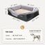 JOYELF Großes Hundebett Memory Foam orthopädisches Hundebett & Hundesofa mit abnehmbarem waschbarem Bezug und Quietschspielzeug als Geschenk