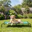 Amazon Basics Kühlendes erhöhtes Hund Haustierbett, Grün, Größe XL, L 153 x B 94 x H 23 cm