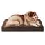 EHEYCIGA Orthopädisches Hundebett XXL Grosse Hunde 120x74x9cm, Hundekissen Waschbar Flauschig, Hundematte Hundematratze für Kiste, Braun