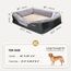 JOYELF XLarge Gedächtnisschaum Hundebett orthopädisches Hundebett & Sofa mit abnehmbarem waschbarem Bezug und Quietschspielzeug als Geschenk