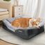 Joyelf Hundebett aus Memory-Schaum, orthopädisches Hundebett & Sofa mit abnehmbarem, waschbarem Bezug und Quietschspielzeug als Geschenk
