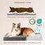 EHEYCIGA Orthopädisches Hundebett XXL Grosse Hunde 127x91x10cm, Hundekissen Waschbar Flauschig, Hundematte Hundematratze für Kiste, Grau