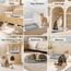 Namsan Katzenbett Hundebett Sanft Katzenkissen Plüsch Wärmematte für Kleinen Hunde/Katze/Hasen, Gray