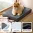 BEDSURE orthopädisches Hundekissen kleine Hunde - 61x41x8cm waschbares Hundebett mit 2 in 1 Memoryschaum, kuscheliges Hundematte Hundematratze, dunkelgrau
