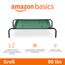 Amazon Basics Kühlendes erhöhtes Hund Haustierbett, Grün, Größe L, L 130 x B 80 x H 19 cm