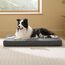 BEDSURE orthopädisches Hundekissen große Hunde - 89x56x8cm waschbares Hundebett mit 2 in 1 Memoryschaum, kuscheliges Hundematte Hundematratze, dunkelgrau
