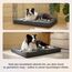 BEDSURE orthopädisches Hundekissen große Hunde - 120x74x10cm waschbares Hundebett mit 2 in 1 Memoryschaum, kuscheliges Hundematte Hundematratze in größe, dunkelgrau