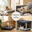 BEDSURE Hundebett Waschbar Groß - Hundekissen Bett Beruhigende Hundematratze mit Rutschfestem Boden, Warmes Kissen für Große Haustiere, Kamel, 74x53x8cm