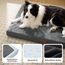 BEDSURE orthopädisches Hundekissen große Hunde - 89x56x8cm waschbares Hundebett mit 2 in 1 Memoryschaum, kuscheliges Hundematte Hundematratze, dunkelgrau