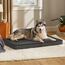 BEDSURE orthopädisches Hundekissen große Hunde - 120x74x10cm waschbares Hundebett mit 2 in 1 Memoryschaum, kuscheliges Hundematte Hundematratze in größe, dunkelgrau