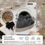 BEDSURE Hundebett Waschbar - Hundekissen Bett Beruhigende Hundematratze mit Rutschfestem Boden, Warmes Kissen für Haustiere, Grau, 74x53x8cm