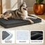 BEDSURE orthopädisches Hundekissen große Hunde - 120x74x10cm waschbares Hundebett mit 2 in 1 Memoryschaum, kuscheliges Hundematte Hundematratze in größe, dunkelgrau