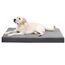 KSIIA Orthopädisches Hundebett XL, Hundekissen Grosse Hunde Waschbar 111x81cm, Hundebetten mit Abnehmbarer Deckel, Hundematte Doppelseitig Wendbare, Dunkelgrau