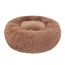 Hundebett Katzenbett Flauschig Rund aus Plüsch - Donut Kuscheliges Hundekissen Hundekorb Waschbar S/M/L/XL/XXL für Kleine, Mittelgroße und Große Hunde, Katzen und Andere Haustiere (S-40cm, Braun)