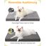 KSIIA Orthopädisches Hundebett Mittelgroße Hunde, Hundekissen Waschbar 90x57cm, Hundebetten mit Abnehmbarer Deckel, Hundematte Doppelseitig Wendbare, Dunkelgrau