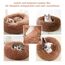 Hundebett Katzenbett Flauschig Rund aus Plüsch - Donut Kuscheliges Hundekissen Hundekorb Waschbar S/M/L/XL/XXL für Kleine, Mittelgroße und Große Hunde, Katzen und Andere Haustiere (XL-70cm, Braun)