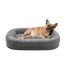 Pawk Orthopädisches Hundebett Kleine Hunde, 71x58cm Vierseitiges Nackenrolle Hundebett Orthopädisch, Memory Foam Hundekorb Wasserdicht rutschfest, Hundebetten Abnehmbar und Waschbar Outdoor, Gris