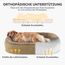 Pawk Orthopädisches Hundebett Grosse Hunde, Vierseitiges Nackenrolle Kissen Hundebett Orthopädisch, Memory Foam Hundekorb XL Wasserdicht rutschfest, Hundebetten Abnehmbar und Waschbar
