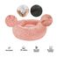 Hundebett Katzenbett Flauschig Rund aus Plüsch - Donut Kuscheliges Hundekissen Hundekorb Waschbar S/M/L/XL/XXL für Kleine, Mittelgroße und Große Hunde, Katzen und Andere Haustiere (XL-70cm, Rosa)