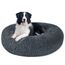 Hundebett Katzenbett Flauschig Rund aus Plüsch - Donut Kuscheliges Hundekissen Hundekorb Waschbar M/L/XL/XXL/3XL für Mittelgroße und Große Hunde, Katzen und Andere Haustiere (3XL-100cm, Dunkelgrau)