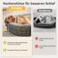 Pawk Orthopädisches Hundebett Kleine Hunde, 71x58cm Vierseitiges Nackenrolle Hundebett Orthopädisch, Memory Foam Hundekorb Wasserdicht rutschfest, Hundebetten Abnehmbar und Waschbar Outdoor, Gris