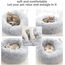Hundebett Katzenbett Flauschig Rund aus Plüsch - Donut Kuscheliges Hundekissen Hundekorb Waschbar S/M/L/XL/XXL für Kleine, Mittelgroße und Große Hunde, Katzen und Andere Haustiere (XL-70cm, Hellgrau)