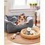 JOEJOY Hundebett Mittelgroße Hunde, Hundekorb mit Herausnehmbar Decke, Hundebetten Cord Flauschiges Waschbar, Rutschfest Hundekörbchen, Hundesofa mit Hohem Rand Passt bis zu 14kg Haustiere(64x53x20cm)