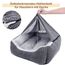 JOEJOY Hundebett Mittelgroße Hunde, Hundekorb mit Herausnehmbar Decke, Hundebetten Cord Flauschiges Waschbar, Rutschfest Hundekörbchen, Hundesofa mit Hohem Rand Passt bis zu 14kg Haustiere(64x53x20cm)