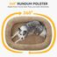 Pawk Orthopädisches Hundebett Grosse Hunde, Vierseitiges Nackenrolle Kissen Hundebett Orthopädisch, Memory Foam Hundekorb XL Wasserdicht rutschfest, Hundebetten Abnehmbar und Waschbar