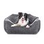 Hundebett Mittelgroße Hunde, Hundekorb mit Herausnehmbar Decke, Hundebetten Cord Flauschiges Waschbar, Rutschfest Hundekörbchen, Hundesofa mit Hohem Rand Passt bis zu 18kg Haustiere(76x61x23cm)