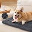 BEDSURE waschbar Hundematte Kleine Hunde - 58x43 cm Katzenbett Große Katzen mit hochdichter Schaumstofffüllung, Sherpa-Plüsch Hundekissen waschbar für Hunde und Katzen, dunkelgrau