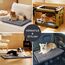 BEDSURE waschbar Hundematte Große Hunde - 104x69 cm Hundekissen waschbar für Grosse Hunde, Sherpa-Plüsch Hundebett groß mit hochdichter Schaumstofffüllung, grau
