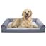 Amazon Basics Couchbett aus Schaumstoff für Hunde und Haustiere mit abnehmbarem Bezug, Grau, 112 x 89 x 20 cm (L x W x H)