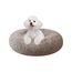 Nisrada Hundebett für kleine, mittelgroße und große Hunde, 50cm, waschbar, rund, gemütlich, weich, Haustierbett für Welpen und Kätzchen, mit Rutschfester Unterseite