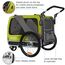 DOGGYHUT® Premium XL 2 in 1 Hundefahrradanhänger & Jogger 23-45 kg Fahrradanhänger für Hunde Hundeanhänger für Fahrrad Jogger 80106 (GRÜN Lemon)