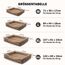 FURTIME Orthopädisches Hundebett Grosse Hunde, Memory Foam Hundekorb XL, Abnehmbar und Waschbar, rutschfeste Hundekörbchen, Hohem Rand Hundesofa, Braun, 107 x 81 x 19cm