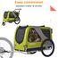 DOGGYHUT® Premium XL 2 in 1 Hundefahrradanhänger & Jogger 23-45 kg Fahrradanhänger für Hunde Hundeanhänger für Fahrrad Jogger 80106 (GRÜN Lemon)