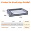 Amazon Basics Couchbett aus Schaumstoff für Hunde und Haustiere mit abnehmbarem Bezug, Grau, 112 x 89 x 20 cm (L x W x H)