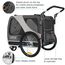 DOGGYHUT® Premium XL 2 in 1 Hundefahrradanhänger & Jogger 23-45 kg Fahrradanhänger für Hunde Hundeanhänger für Fahrrad 80106 (GRAU)