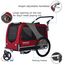 DOGGYHUT® Premium XL 2 in 1 Hundefahrradanhänger & Jogger 23-45 kg Fahrradanhänger für Hunde Hundeanhänger für Fahrrad 80106 (ROT)