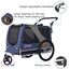 DOGGYHUT® Premium XL 2 in 1 Hundefahrradanhänger & Jogger 23-45 kg Fahrradanhänger für Hunde Hundeanhänger für Fahrrad 80106 (BLAU)