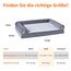 Amazon Basics Couchbett aus Schaumstoff für Hunde und Haustiere mit abnehmbarem Bezug, Grau, 91 x 69 x 17 cm (L x W x H)