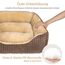 JOEJOY Hundebett Mittelgroße Hunde, Hundekorb Waschbar Flauschig, rutschfeste Plüsch Hundebetten, 63x53x20cm, Hundekörbchen für Kleine und Mittlere Hunde und Katzen