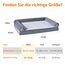 Amazon Basics Couchbett aus Schaumstoff für Hunde und Haustiere mit abnehmbarem Bezug, Grau, 76 x 51 x 16 cm (L x W x H)