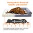 Amazon Basics Couchbett aus Schaumstoff für Hunde und Haustiere mit abnehmbarem Bezug, Grau, 91 x 69 x 17 cm (L x W x H)